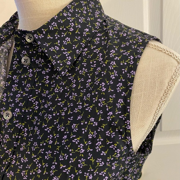 Michael Kors Sleeveless Floral Shirtdress Sz 6 NWT - Picture 7 of 8